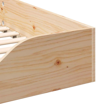 Bed Frame Brown 100 x 210 cm Solid Pine Wood