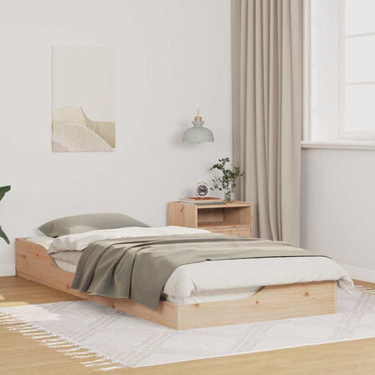 Bed Frame Brown 100 x 210 cm Solid Pine Wood