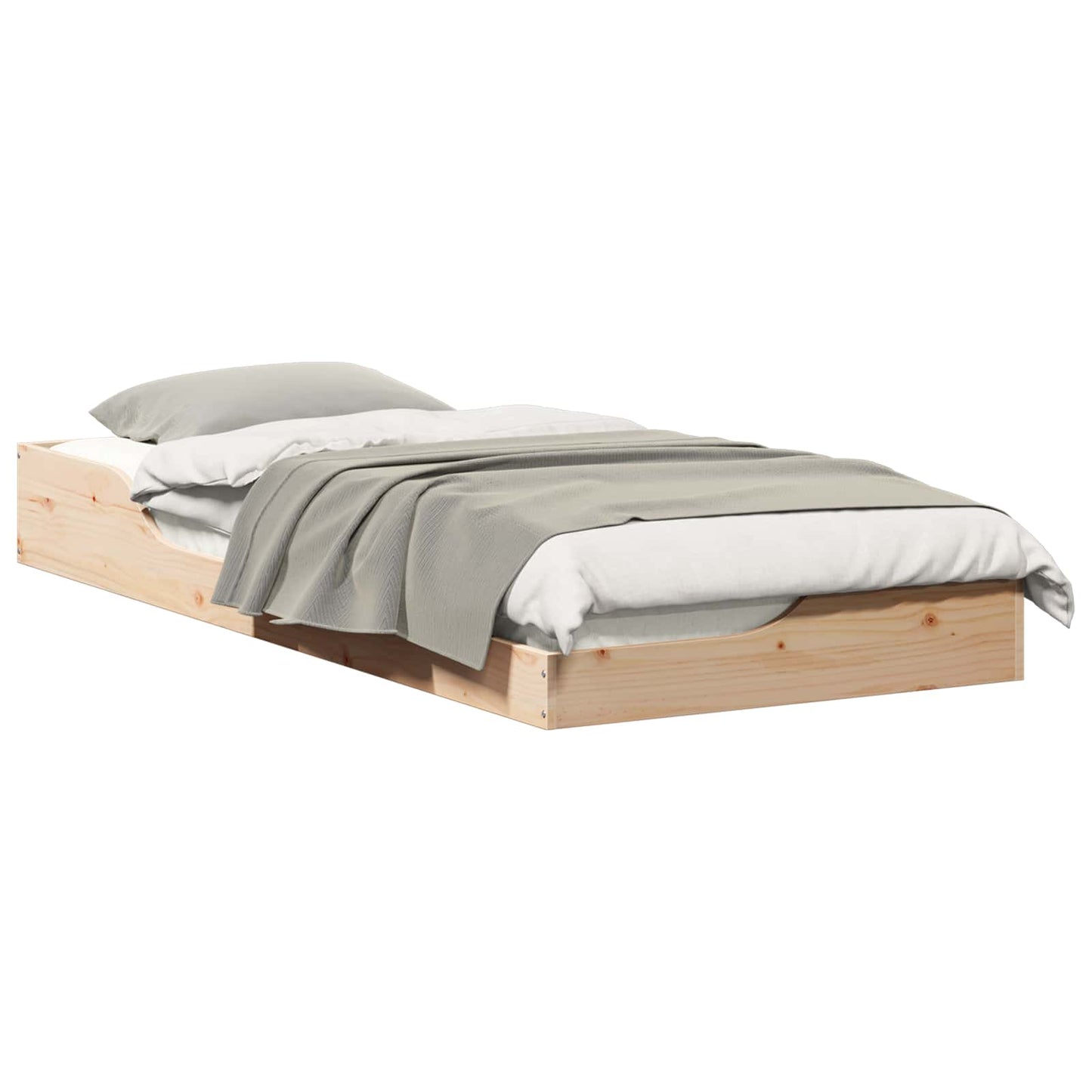Bed Frame Brown 100 x 210 cm Solid Pine Wood