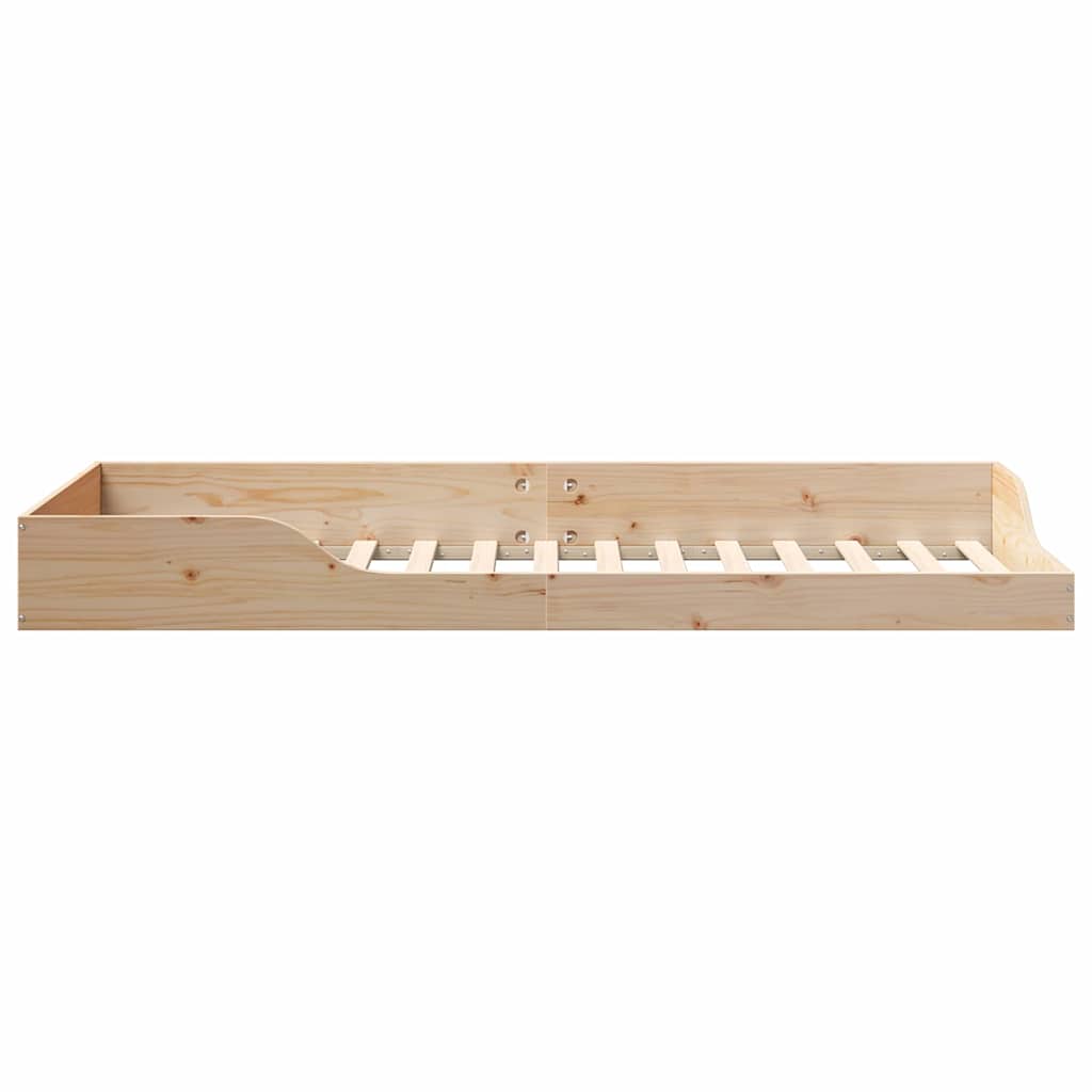 Bed Frame Brown 80 x 220 cm Solid Pine Wood