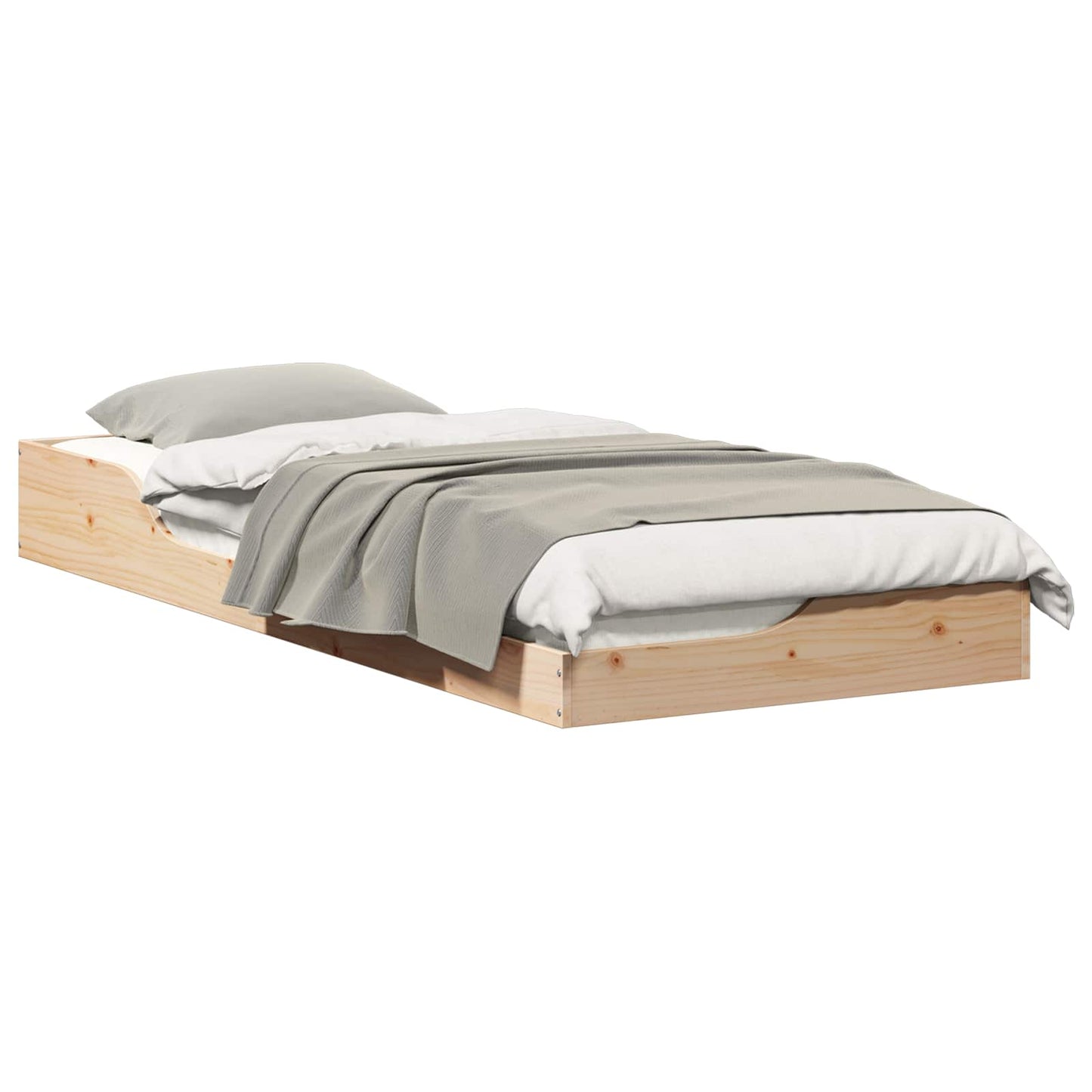Bed Frame Brown 100 x 220 cm Solid Pine Wood