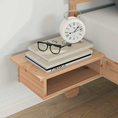 Bed Frame with Headboard Brown 140 x 200 cm Solid Pine Wood