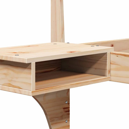 Bed Frame with Headboard Brown 120 x 190 cm Solid Pine Wood