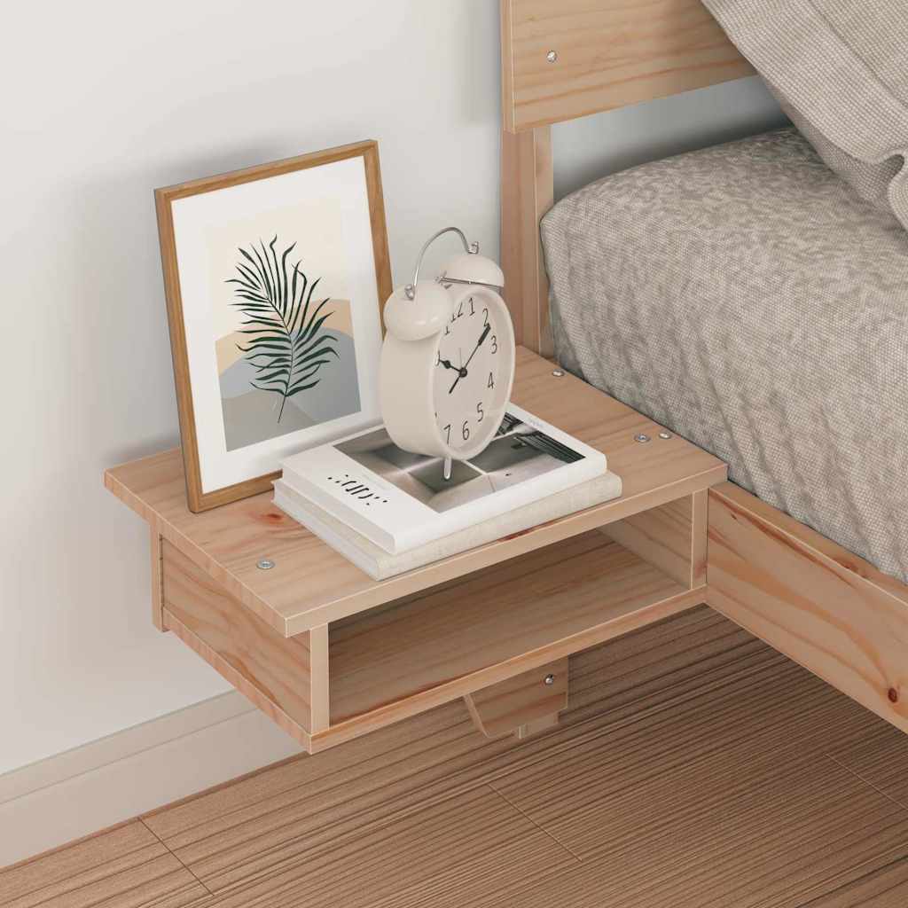 Bed Frame with Headboard Brown 90 x 200 cm Solid Pine Wood