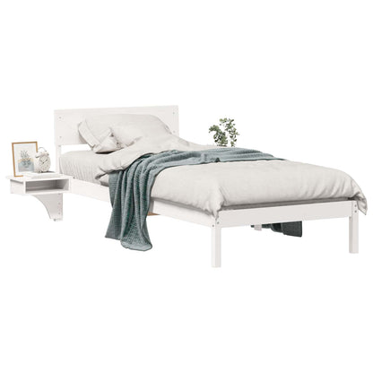 Bed Frame with Headboard White 80 x 200 cm Solid Pine Wood