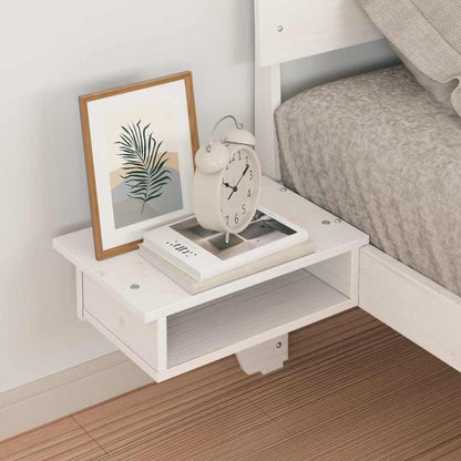 Bed Frame with Headboard White 90 x 190 cm Solid Pine Wood