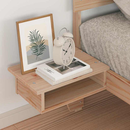 Bed Frame with Headboard Brown 75 x 190 cm Solid Pine Wood