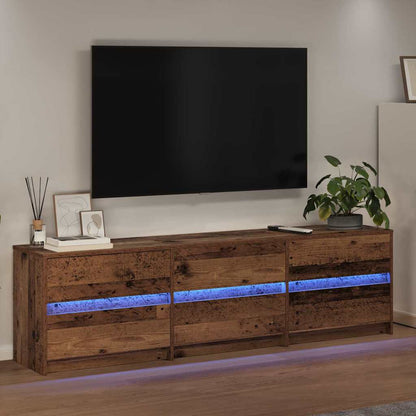 TV Units 2 pcs Old Wood 180 x 34 x 50 cm Engineered Wood