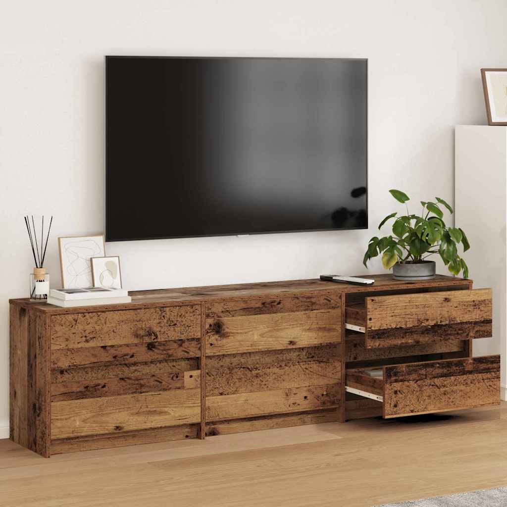 TV Units 2 pcs Old Wood 180 x 34 x 50 cm Engineered Wood