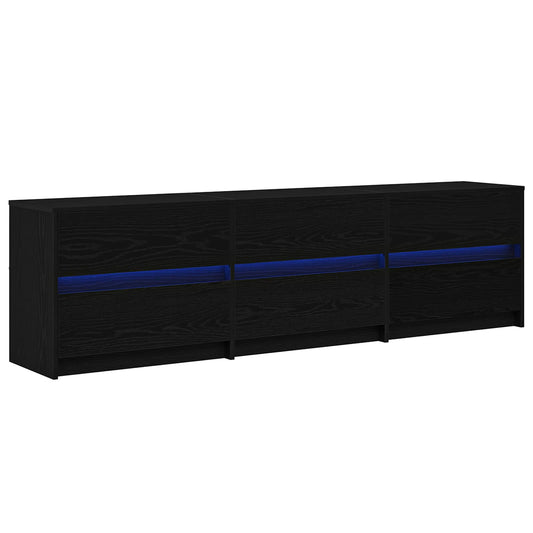 TV Units 180 x 34 x 50 cm Black Oak Engineered Wood