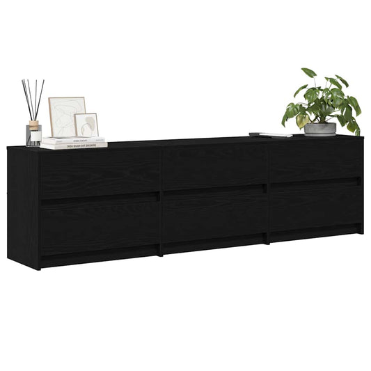 TV Units 180 x 34 x 50 cm Black Oak Engineered Wood