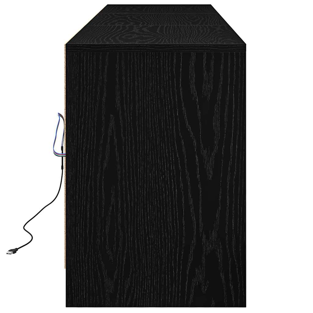 TV Units 2 pcs Black Oak 180 x 34 x 50 cm Engineered Wood