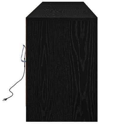 TV Units 2 pcs Black Oak 180 x 34 x 50 cm Engineered Wood