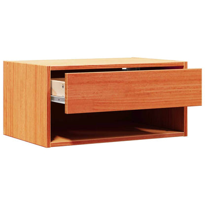 Bedside Table Wax Brown 50 x 32.5 x 24 cm Solid pine wood