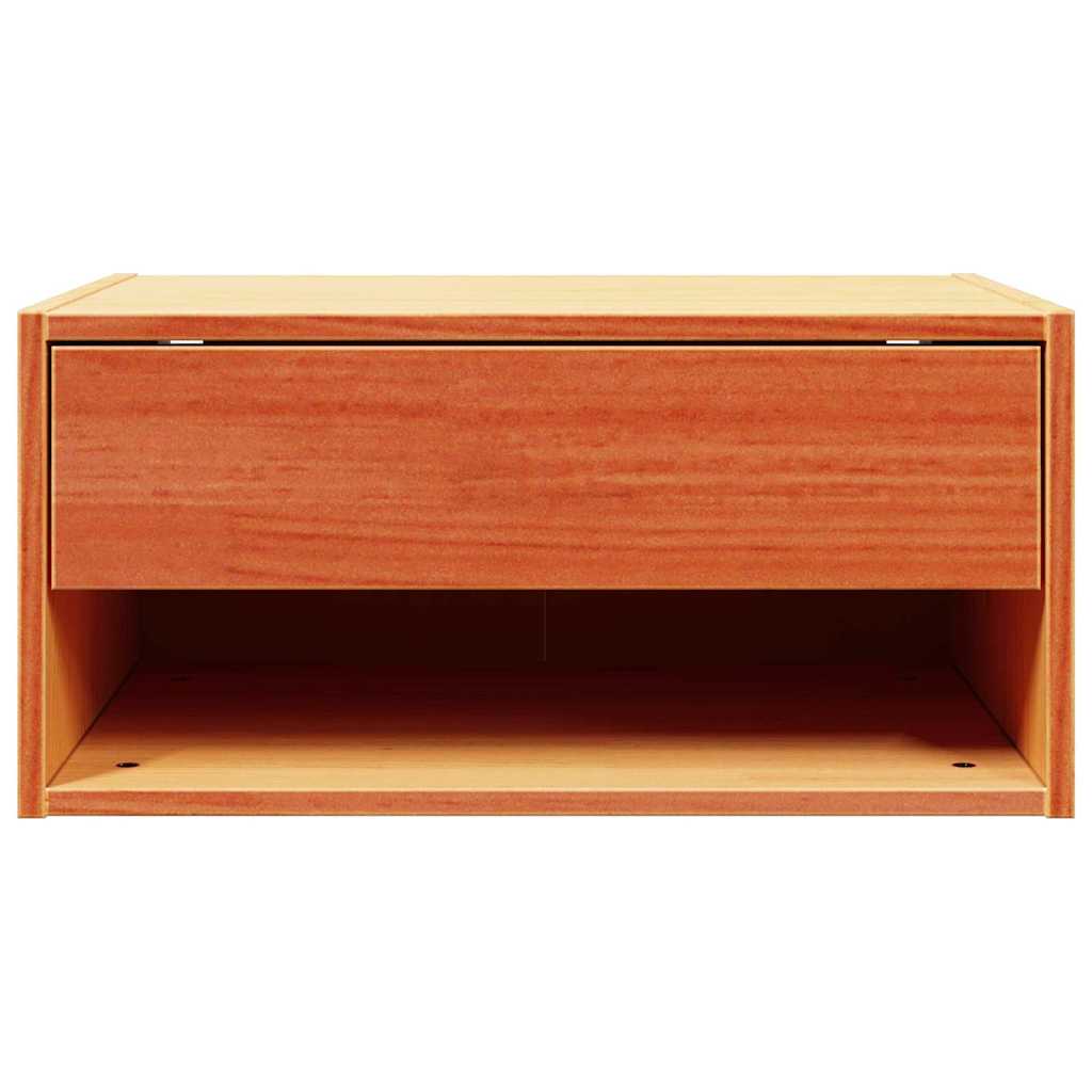 Wall-mounted Bedside Table Wax brown 50 x 32.5 x 24 cm