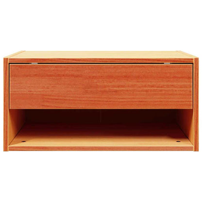 Wall-mounted Bedside Table Wax brown 50 x 32.5 x 24 cm