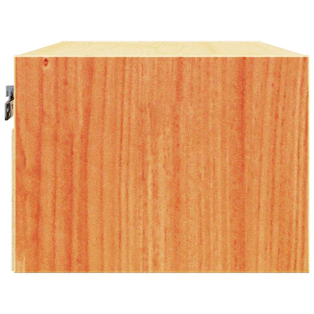 Bedside Table Wax Brown 50 x 32.5 x 24 cm Solid pine wood