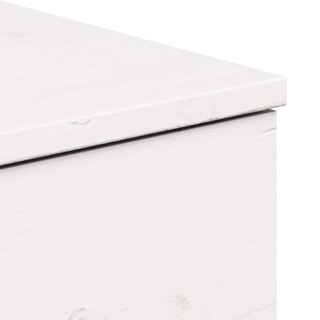 Bedside Table White 37 x 35 x 18.5 cm Solid pine wood