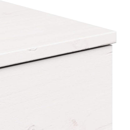 Bedside Table White 37 x 35 x 18.5 cm Solid pine wood