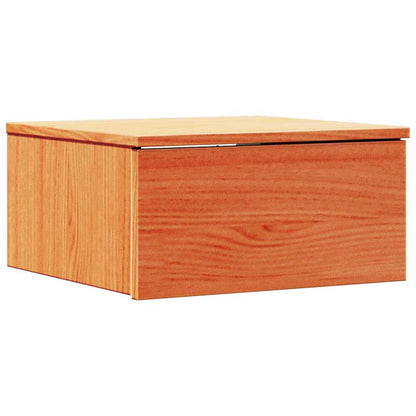 Bedside Table Wax Brown 37 x 35 x 18.5 cm Solid pine wood