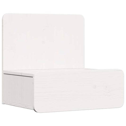Bedside Table White 44 x 32.5 x 40 cm Solid pine wood