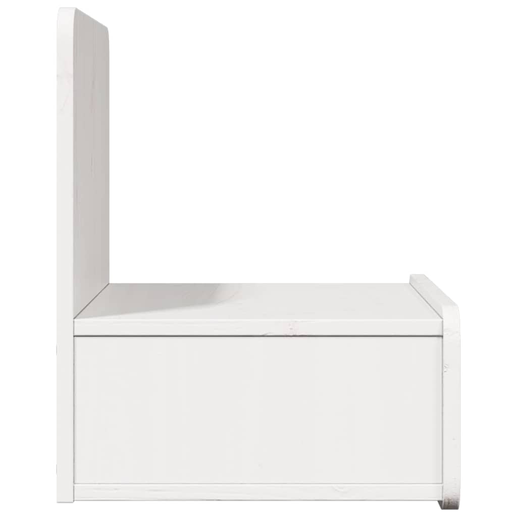 Bedside Table White 44 x 32.5 x 40 cm Solid pine wood