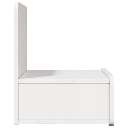 Bedside Table White 44 x 32.5 x 40 cm Solid pine wood