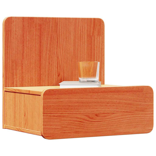 Bedside Table Wax Brown 44 x 32.5 x 40 cm Solid pine wood