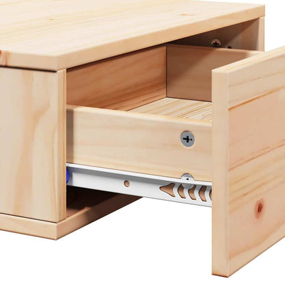 Bedside Table Brown 42 x 32.5 x 40 cm Solid pine wood