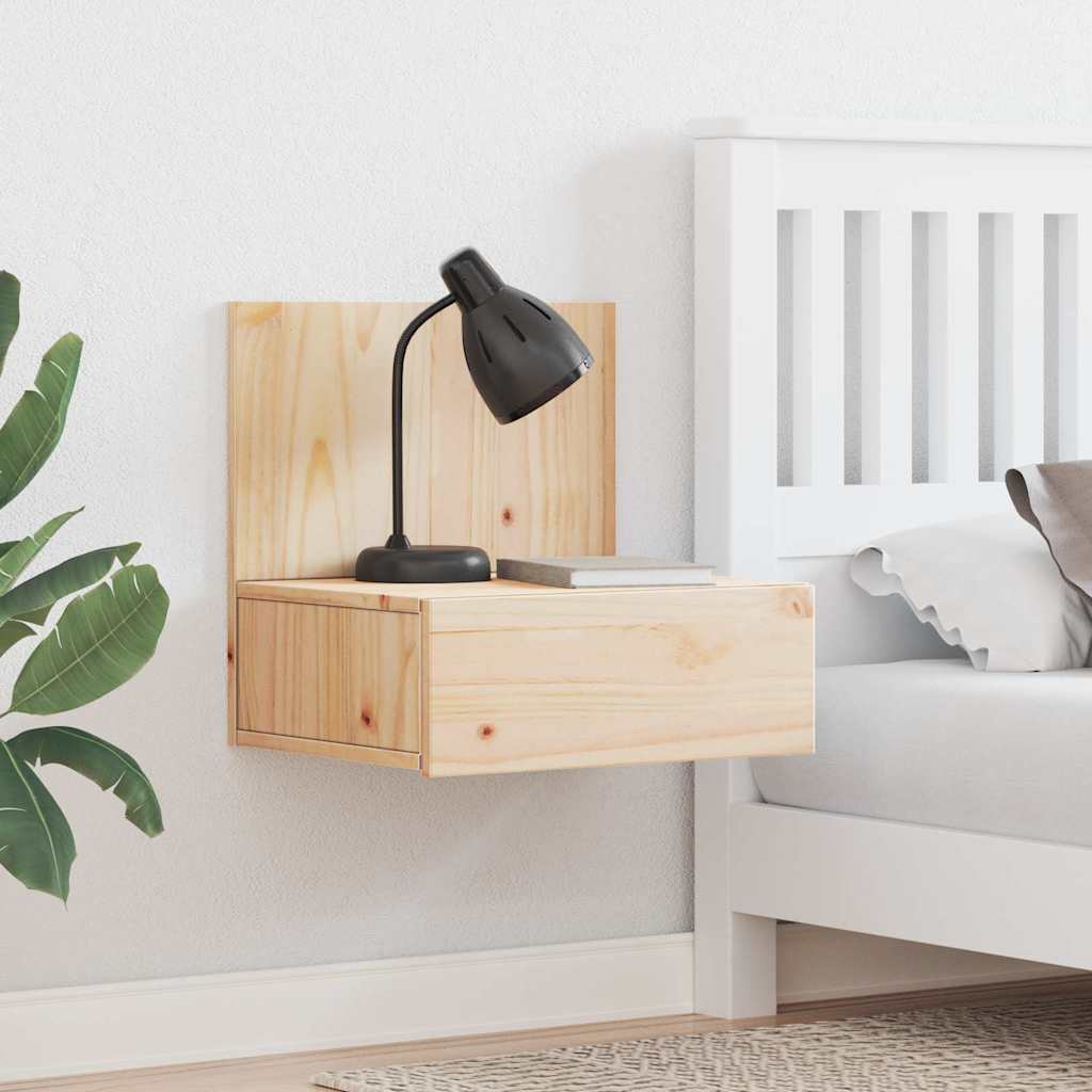 Bedside Table Brown 42 x 32.5 x 40 cm Solid pine wood