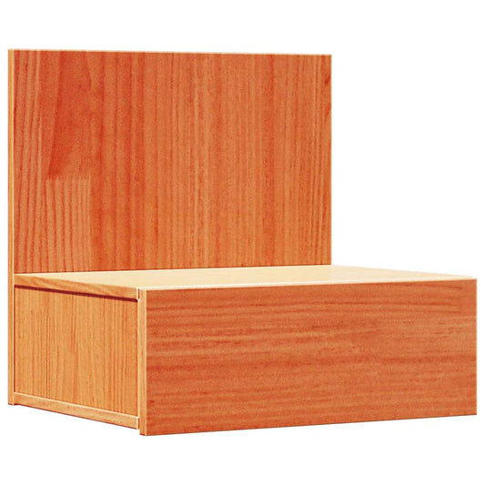 Bedside Table Wax Brown 42 x 32.5 x 40 cm Solid pine wood