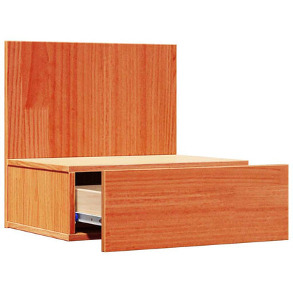 Bedside Table Wax Brown 42 x 32.5 x 40 cm Solid pine wood