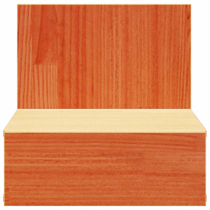 Bedside Table Wax Brown 42 x 32.5 x 40 cm Solid pine wood