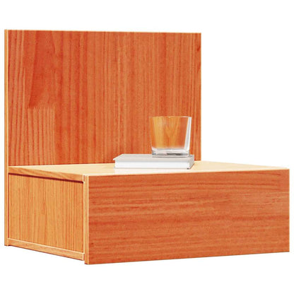 Bedside Table Wax Brown 42 x 32.5 x 40 cm Solid pine wood