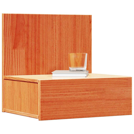 Bedside Table Wax Brown 42 x 32.5 x 40 cm Solid pine wood