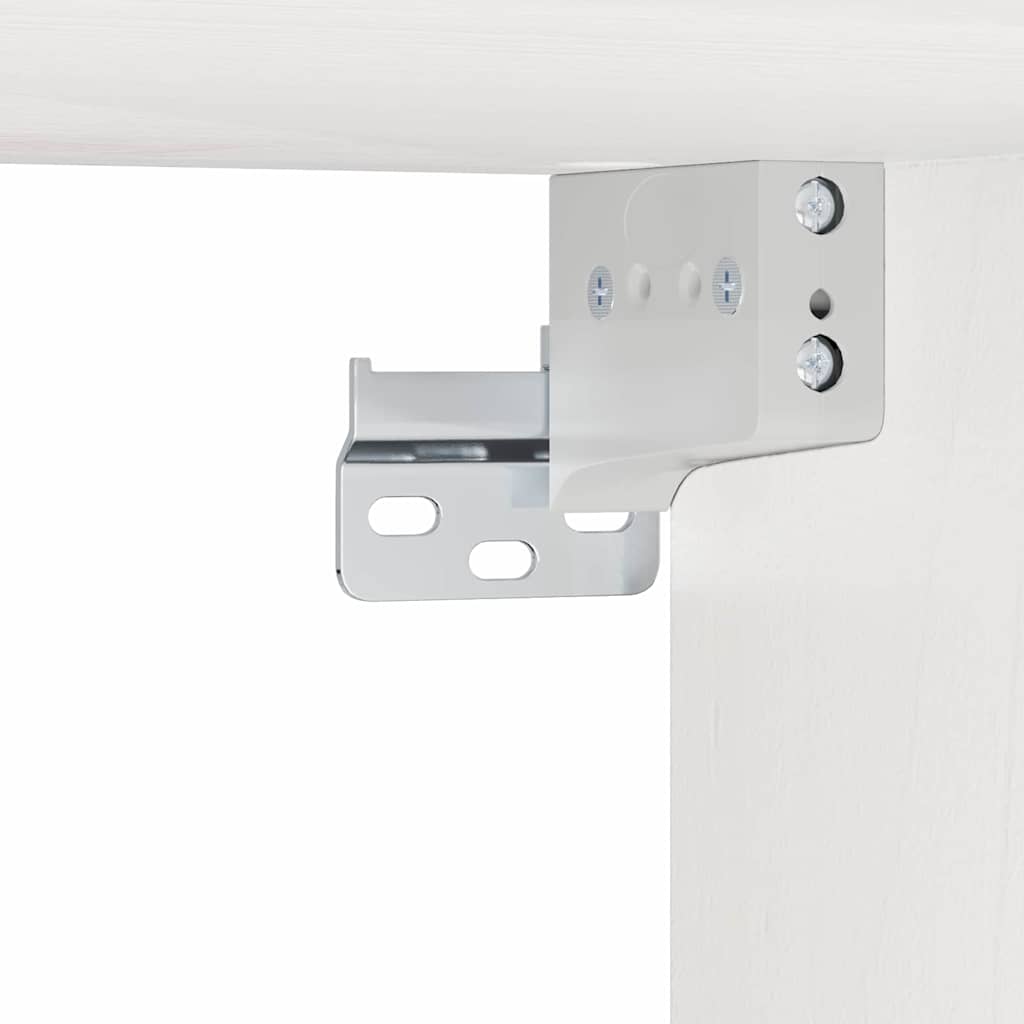 Bedside Table White 39 x 34 x 16.5 cm Solid pine wood