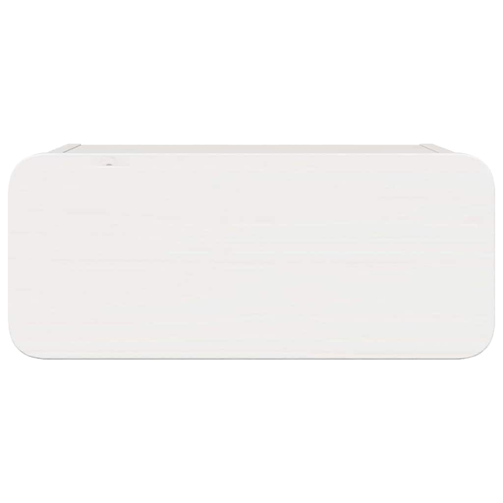 Bedside Table White 39 x 34 x 16.5 cm Solid pine wood