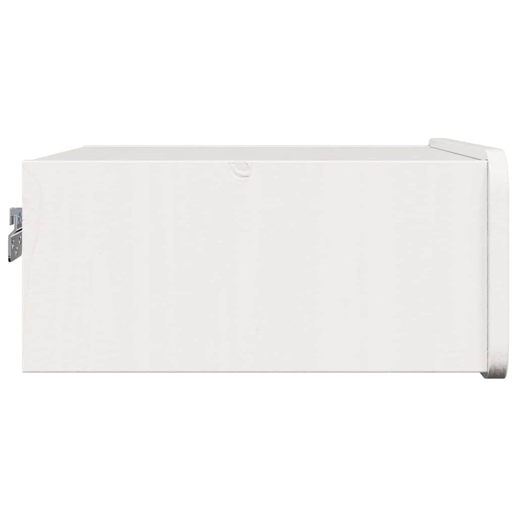 Bedside Table White 39 x 34 x 16.5 cm Solid pine wood