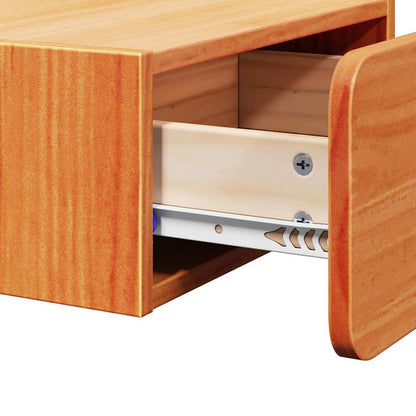 Bedside Table Wax brown 39 x 34 x 16.5 cm Solid pine wood