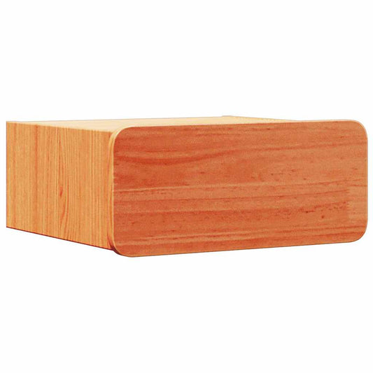 Bedside Table Wax Brown 39 x 34 x 16.5 cm Solid pine wood