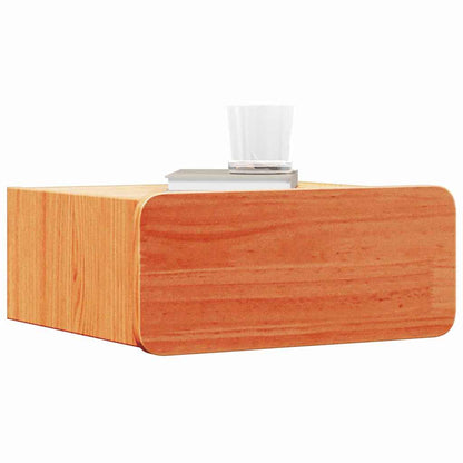 Bedside Table Wax Brown 39 x 34 x 16.5 cm Solid pine wood