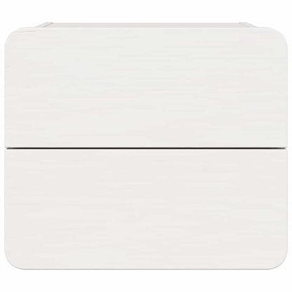 Bedside Table with Drawer White 39 x 34 x 33 cm Solid pinewood