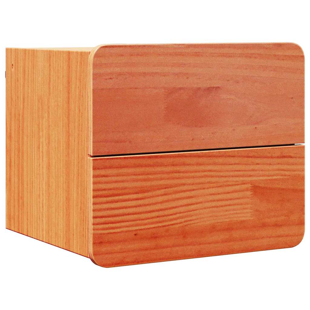 Bedside Table 2 pcs Brown 39 x 34 x 33 cm Solid pinewood