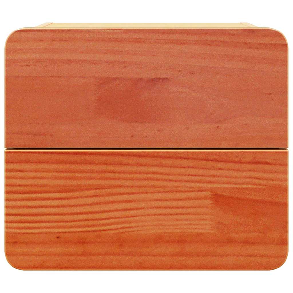 Bedside Table 2 pcs Brown 39 x 34 x 33 cm Solid pinewood
