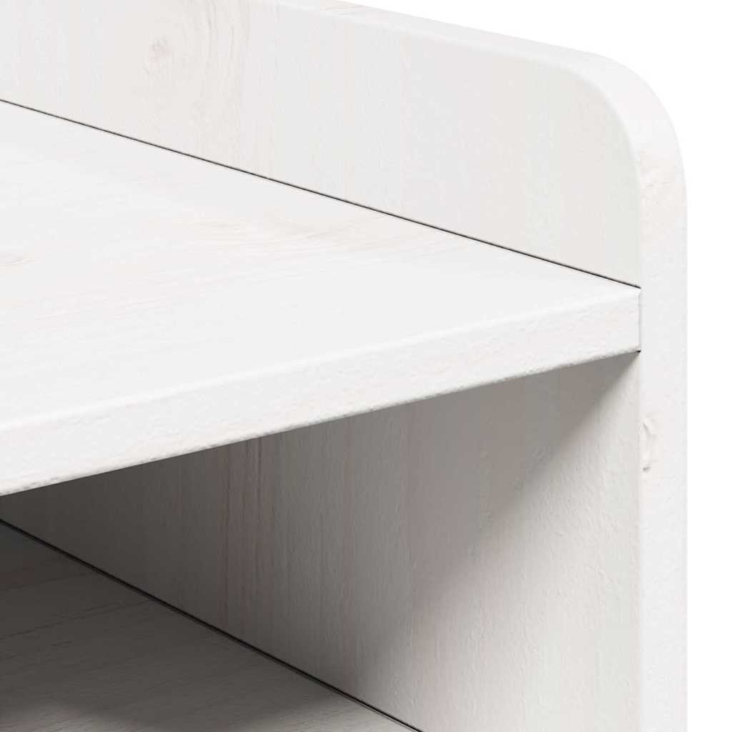 Bedside Table 2 pcs White 38 x 36 x 29.5 cm Solid pine wood