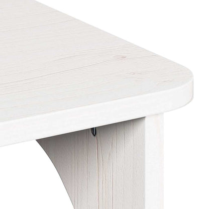 Coffee Table White 80 x 50 x 31 cm Solid pine wood