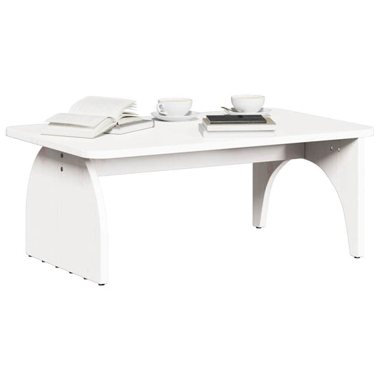 Coffee Table White 80 x 50 x 31 cm Solid pine wood