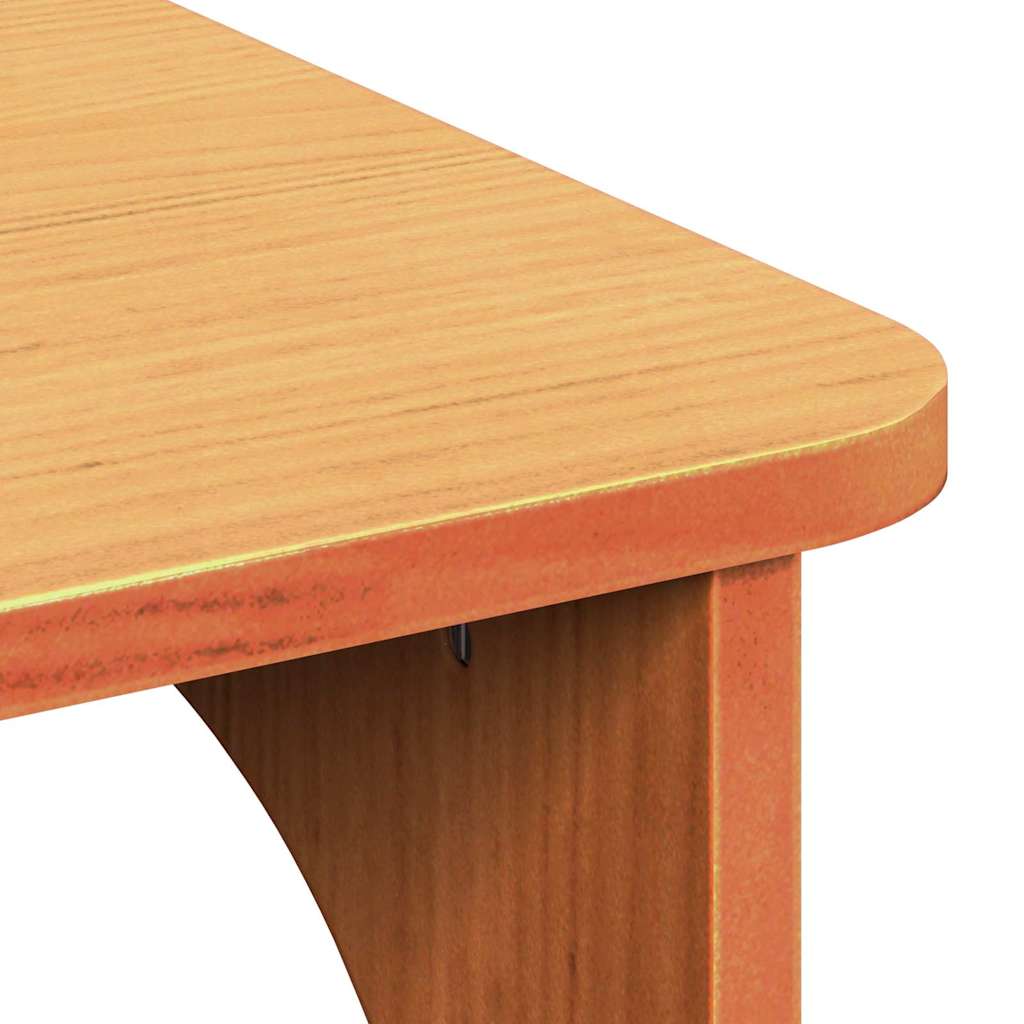 Coffee Table Wax Brown 80 x 50 x 31 cm Solid pine wood