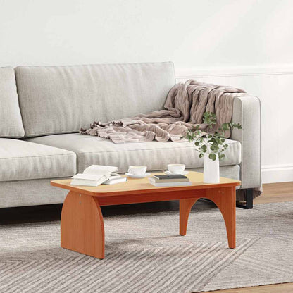 Coffee Table Wax Brown 80 x 50 x 31 cm Solid pine wood