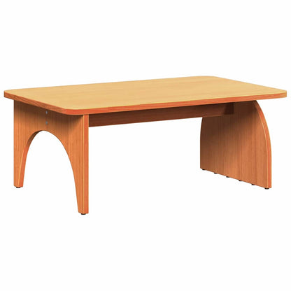 Coffee Table Wax Brown 80 x 50 x 31 cm Solid pine wood